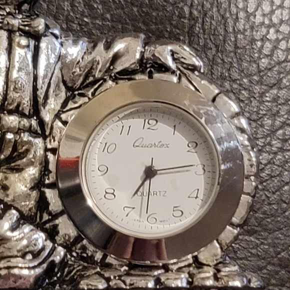 Clown clock silver tone Clown With Bat - Picture 5 of 6